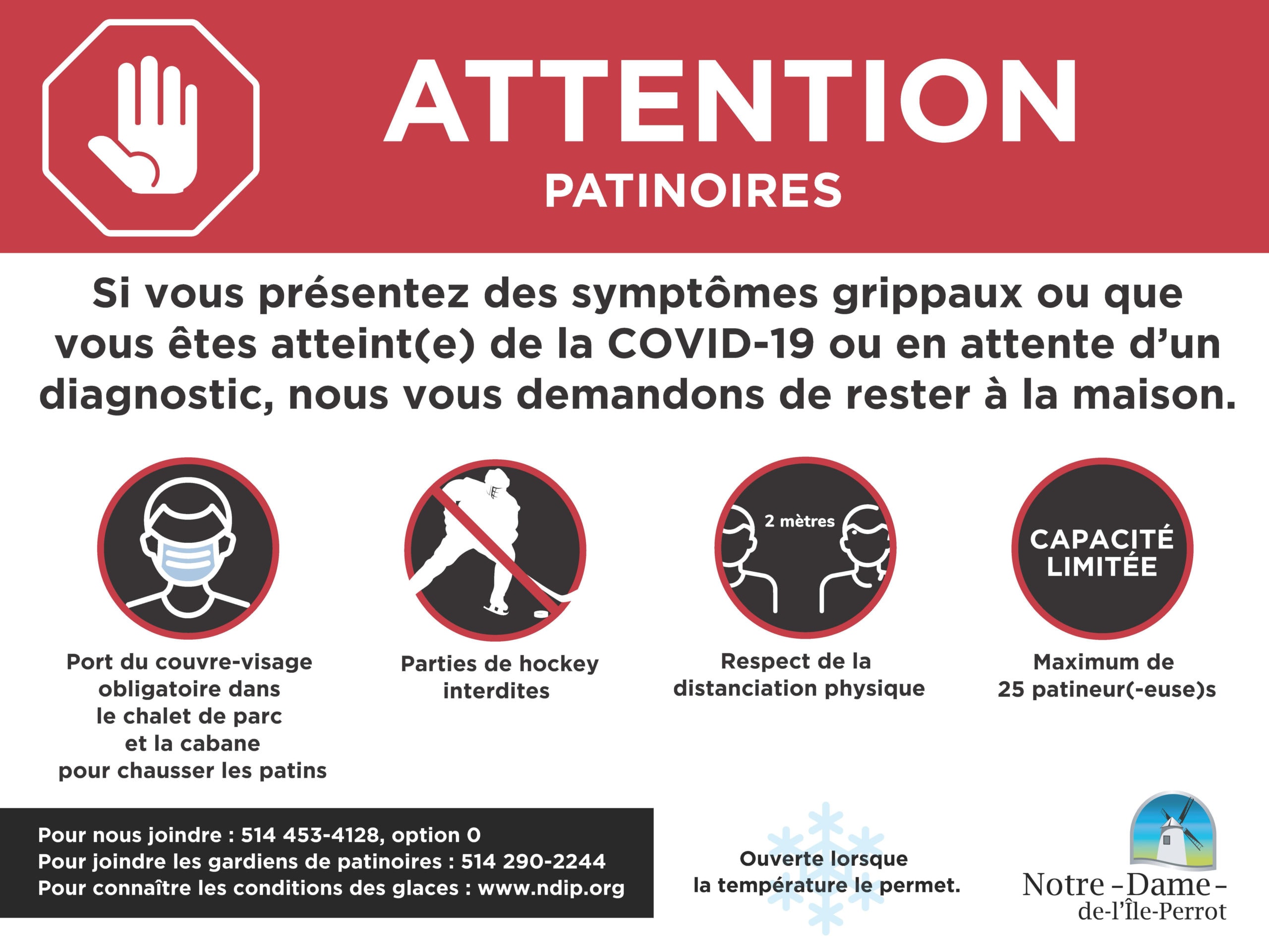 AFFICHE NDIP_Patinoires_hockey_interdit